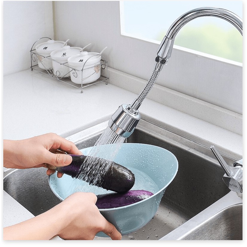 Vòi rửa chén tăng áp 🔖1 ĐỔI 1 🔖 Đầu vòi xoay 360 có 2 chế độ bật nước tiện lơi, điều chỉnh lượng nước 8359