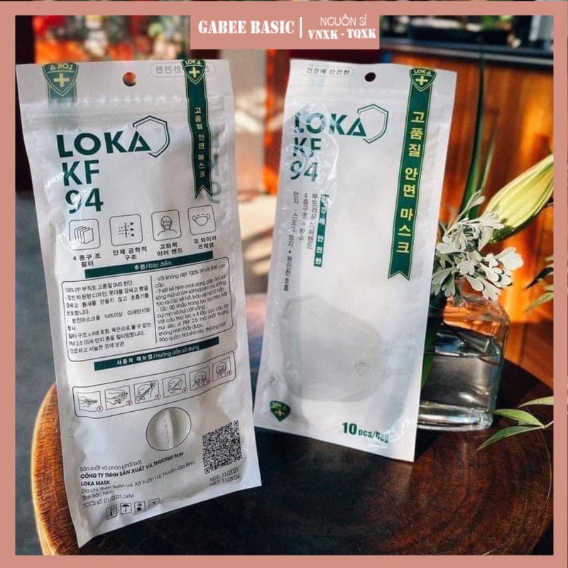 Khẩu Trang KF94 LOKA Mask  4D Kháng Khuẩn Chính Hãng