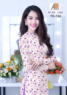 Vải áo dài hoa nhí