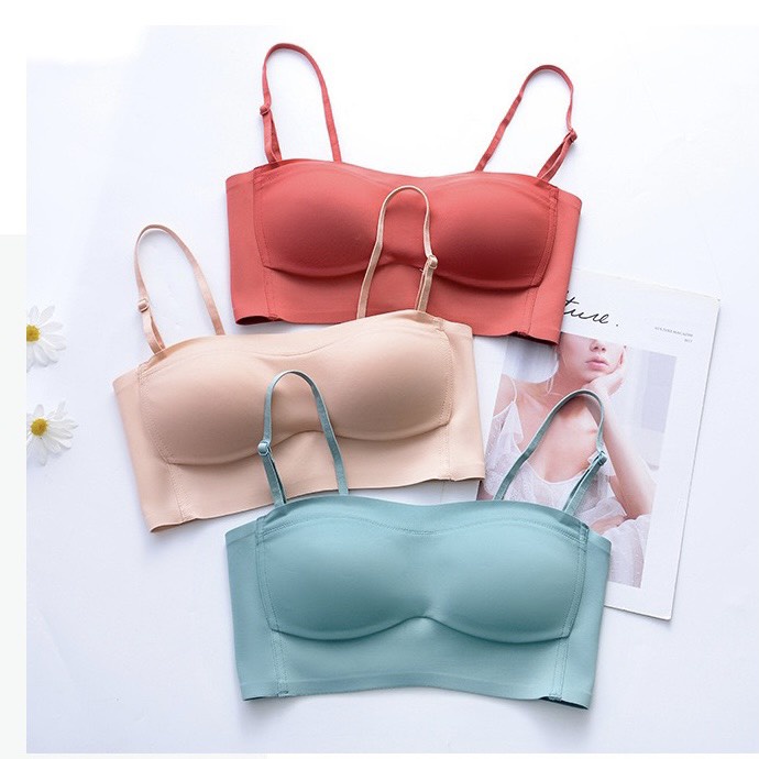 Áo bra 2 dây quây ngang không gọng đệm mỏng , áo lót nữ bản dây to đúc su 0210
