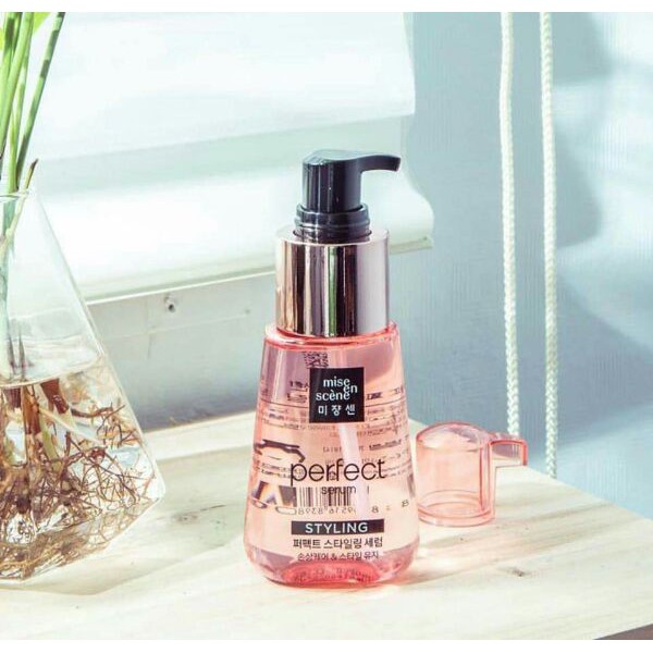 Tinh Chất Dưỡng Tóc Mise En Scene Styling Perfect Repair Tạo Kiểu Tóc 70ml Hồng - Tinh Dau Duong Toc Miseen Styling