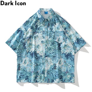 Áo sơ mi nam oversize in họa tiết toàn bộ độc đáo