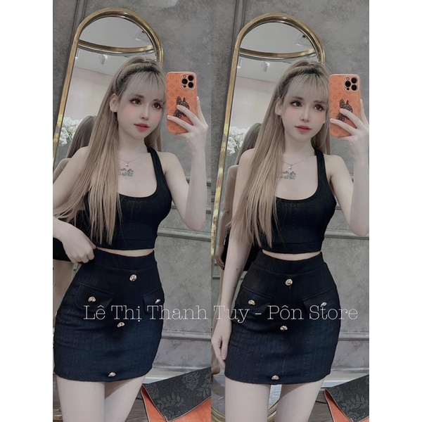 SET BODY KHUY / VÁY ÔM THUN XƯƠNG CÁ