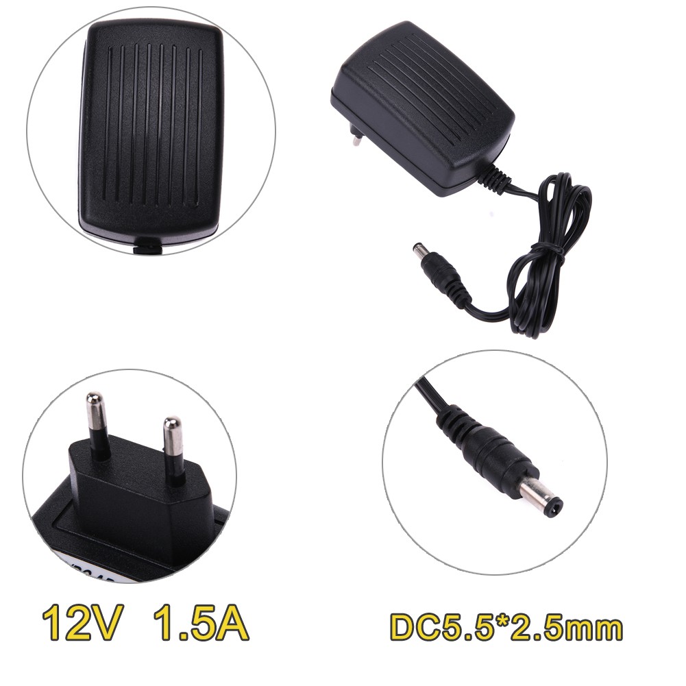 Bộ chuyển đổi nguồn điện svvn DC12V 1.5A AC sang DC kích thước 5.5 * 2.5 mm
