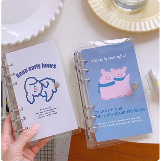 Binder Bìa Sổ Còng Nhựa Dẻo Trong Suốt Khổ Tặng Kèm Thước