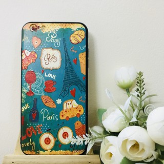 Ốp lưng Iphone dẻo Paris nền xanh
