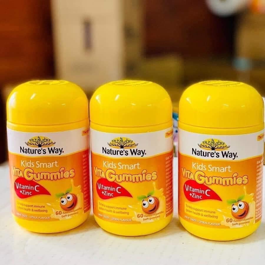 Nature's Way Kids Smart Vita Gummies Vitamin C & Zin C lọ 120 viên