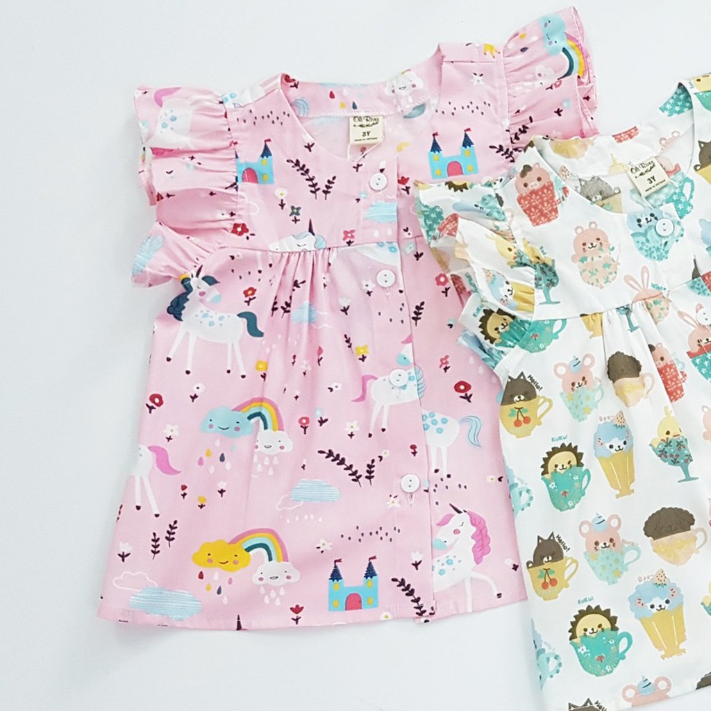 Set bộ đồ cho bé gái ngựa Pony hồng cầu vồng Oli River set trang phục bé gái thô mịn·từ 1-10 T - Misolkids by huong274