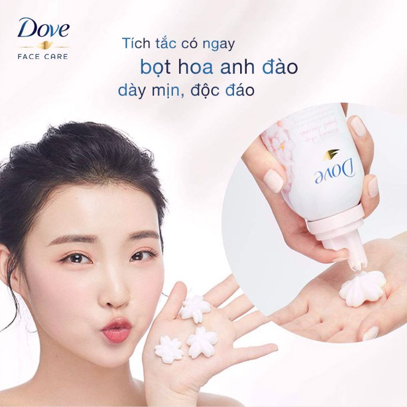 Sữa rửa mặt Dove tinh chất serum chiết xuất hoa anh đào 150g ( Date mới)