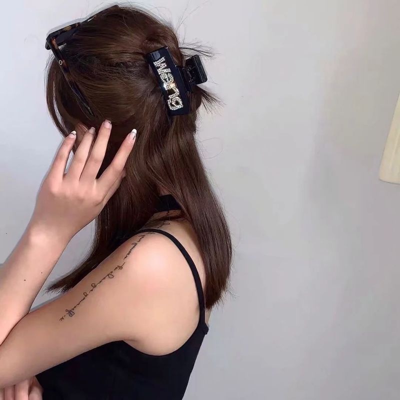 Kẹp Càng Cua Màu Đen Đính Đá Thời Trang Hàn Quốc Cho Nữ