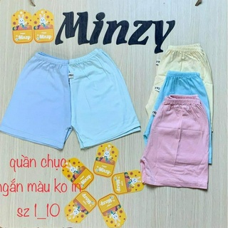 Combo 5 quần ngắn màu thun lạnh Minzy cho bé sơ sinh