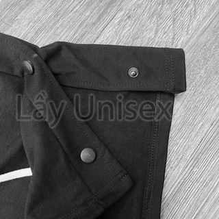 Quần short thun form rộng phối nút bấm 2 bên