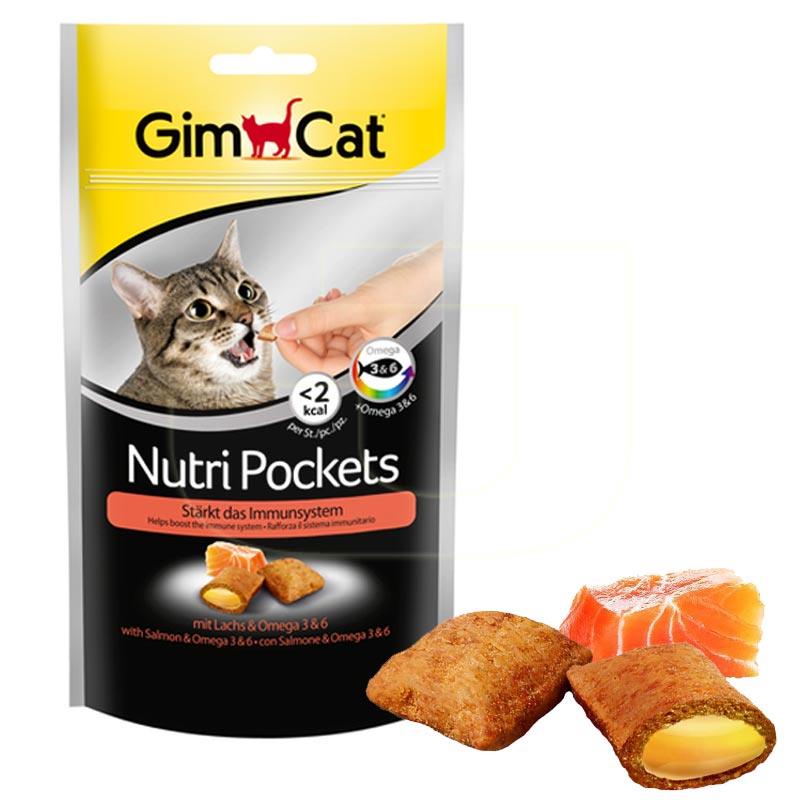 Gimcat Nutri Pocket Bánh Quy Giòn Có Nhân Cho Mèo Các Vị
