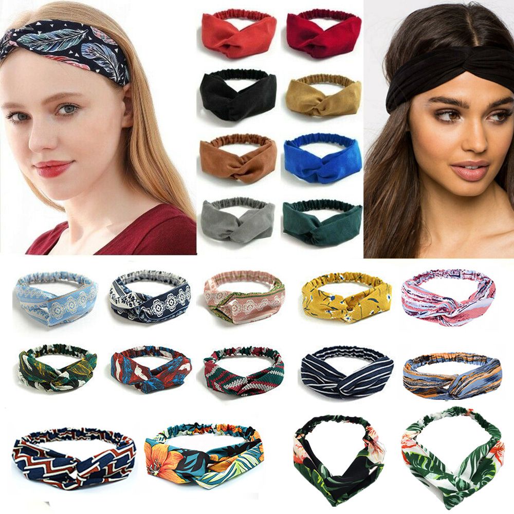 Băng Đô Turban Thắt Nút Họa Tiết Hoa Phong Cách Boho Thời Trang Cho Nữ