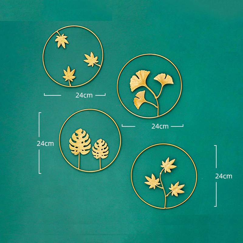 Lá Ginkgo Bằng Sắt Phong Cách Bắc Âu Trang Trí Nội Thất