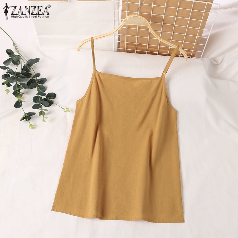 Áo ZANZEA không tay thời trang Hàn Quốc xinh xắn cho nữ