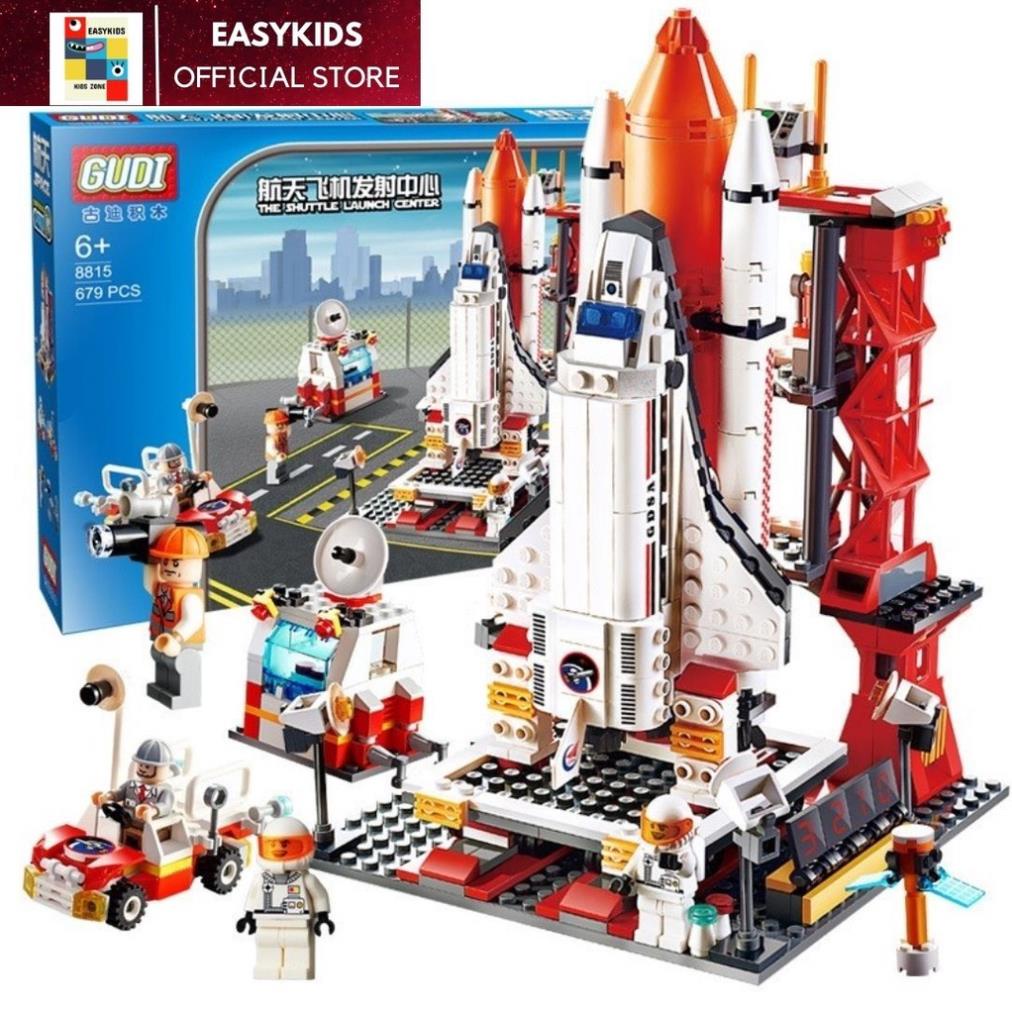 Đồ chơi xếp hình, đồ chơi lắp ráp, Lego tàu vũ trụ trung tâm điều khiển EASYKIDS giúp bé phát triển trí tuệ