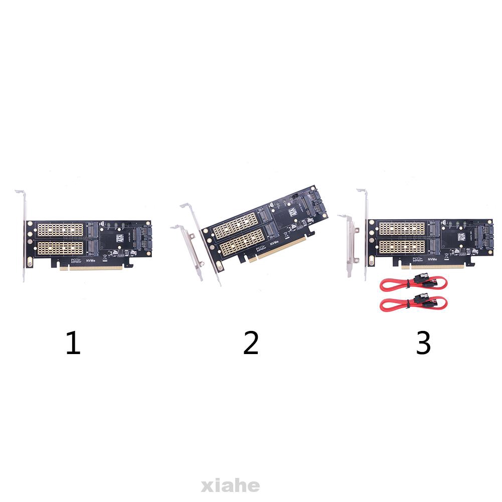 3 In 1 NVME NGFF Full Speed Expansion Easy Install Stable Replacement M.2 SATA SSD To PCI Express 4X Adapter Card