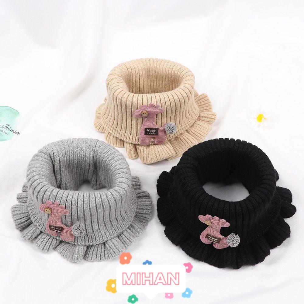 Khăn Choàng Dệt Kim Màu Trơn Xinh Xắn Cho Bé MIHAN1
