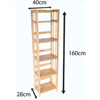 Kệ sách gỗ 5 tầng 40cm