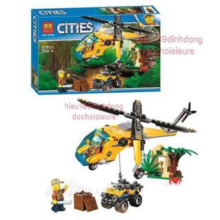 Mô Hình LEGO City 60158 - Trực Thăng Vận Tải Thám Hiểm Rừng