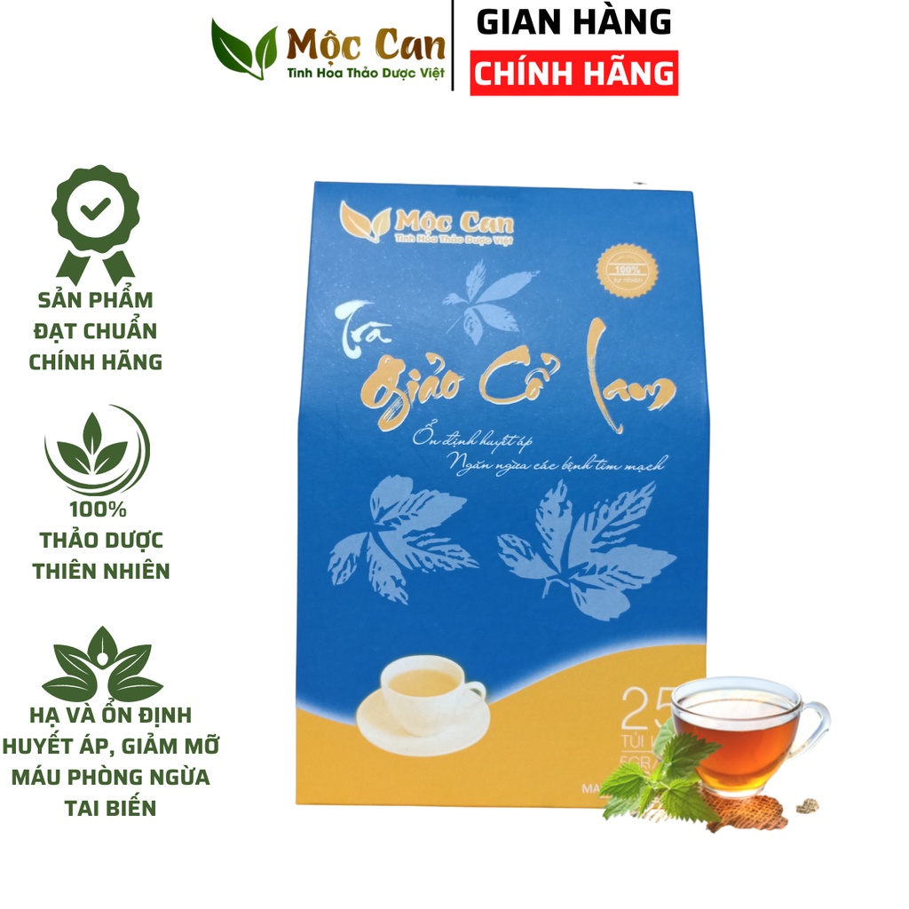Trà túi lọc Giảo Cổ Lam ổn định huyết áp, giảm mỡ máu , ngăn ngừa xơ vữa mạch máu, bình ổn huyết áp