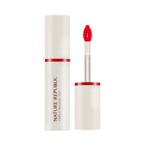 Son Nature Republic BY FLOWER TRIPLE MOUSSE TINT - màu 10 Dolce Rose Mousse