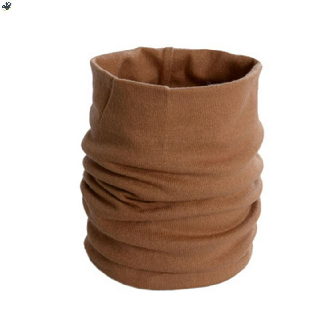 Khăn choàng cổ dạng ống tròn bằng cotton mềm chống gió màu trơn cho nam và nữ