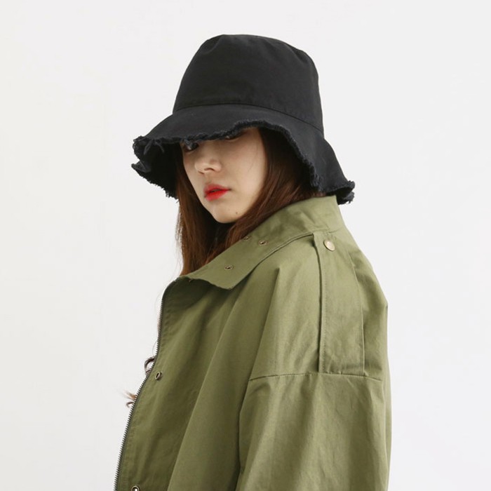 FREESHIP ĐƠN 99K_NÓN BUCKET TAI BÈO VIỀN RÁCH THỜI TRANG
