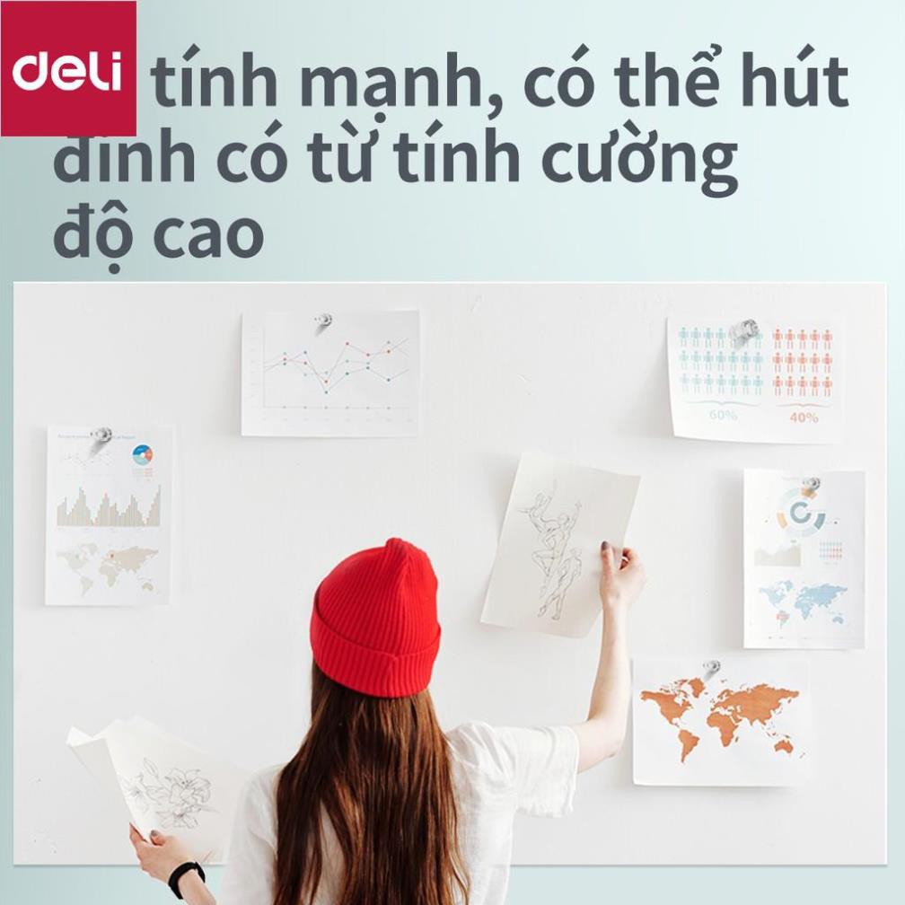 Bảng từ trắng không viền Deli - 45x60cm/ 150x100cm - 50007/50008 [Deli]