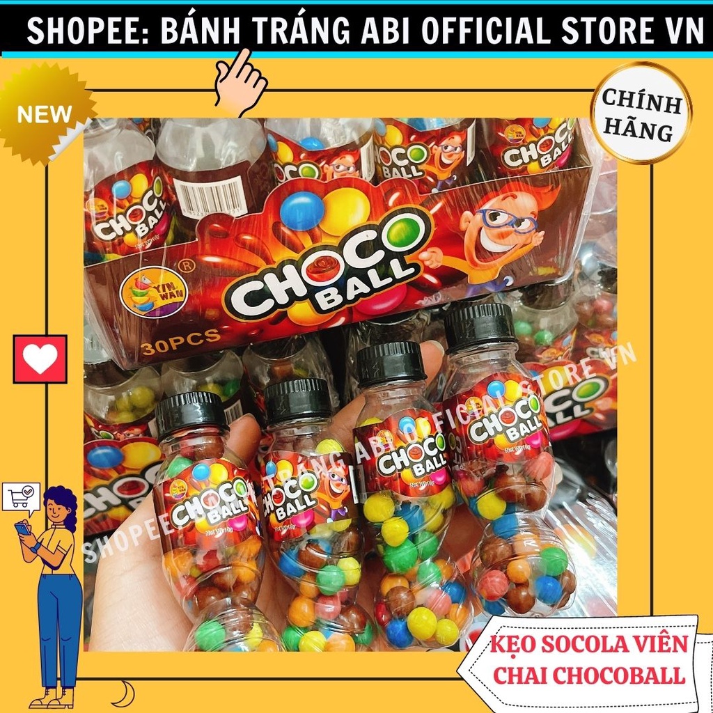 Kẹo Socola Chocoball Hình Chai Nước Ngọt- Ăn Vặt Tuổi Thơ Chai 10g