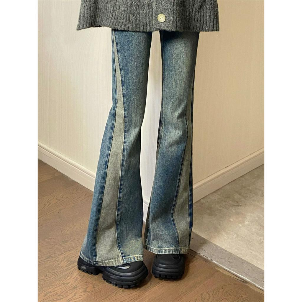 qkoole  Quần jeans Ống Loe Lưng Cao Thời Trang Mùa Hè Mới Cho Nữ