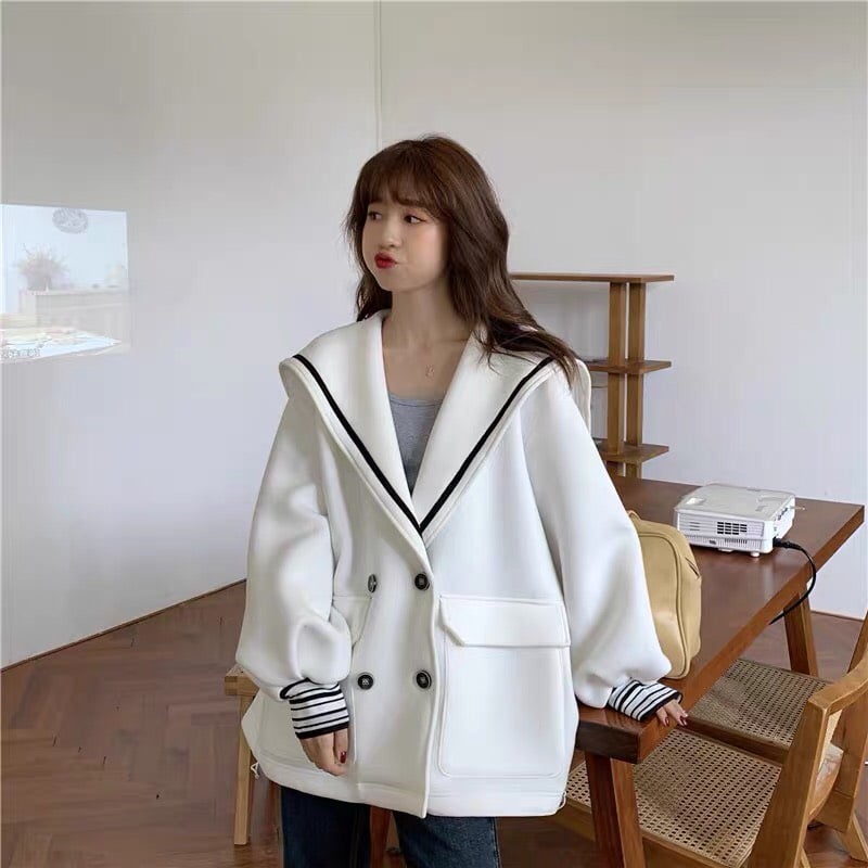 Áo nỉ ulzzang phong cách thuỷ thủ | BigBuy360 - bigbuy360.vn