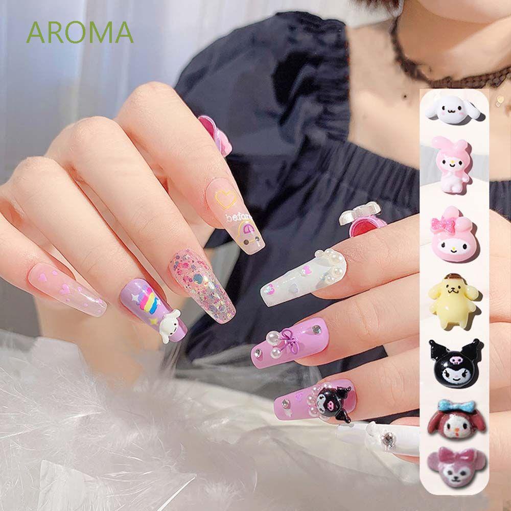 [Hàng mới về] Phụ kiện đính móng trang trí nghệ thuật hình nhân vật hoạt hình 3d dễ thương
