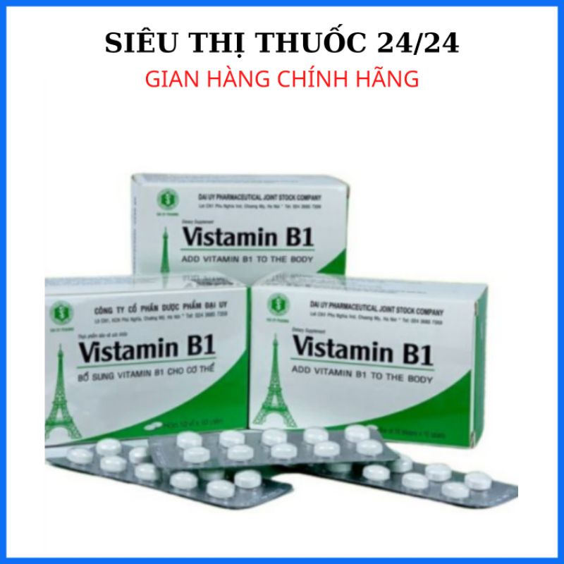 Viên uống Vistamin B1 Đại Uy ⚡ CAM KẾT GIÁ RẺ ⚡ Viên uống bổ sung vitamin B1 cho cơ thể