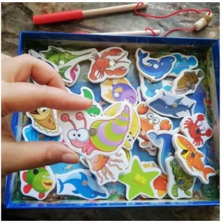 Đồ chơi câu cá gỗ 32 con cho bé từ 2 tuổi