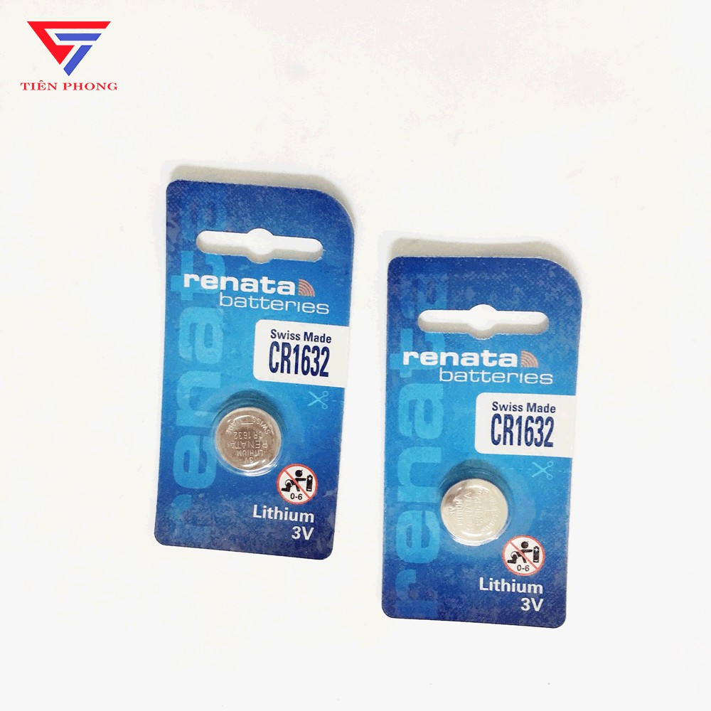 Pin Renata CR1632 lithium 3V, pin 1632 chính hãng Renata - Vỉ 1 viên