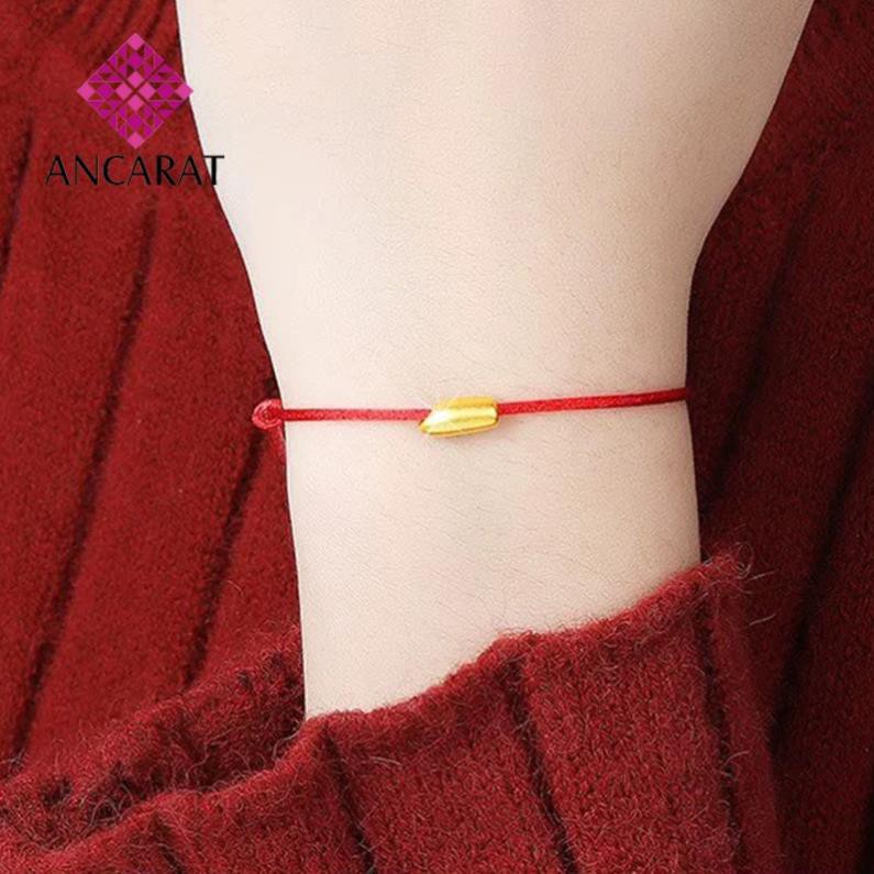 Vòng Tay Handmade Mix Charm Hạt Gạo Giàu Sang [ANCARAT] Vàng 24K - Tết Dây Miễn Phí