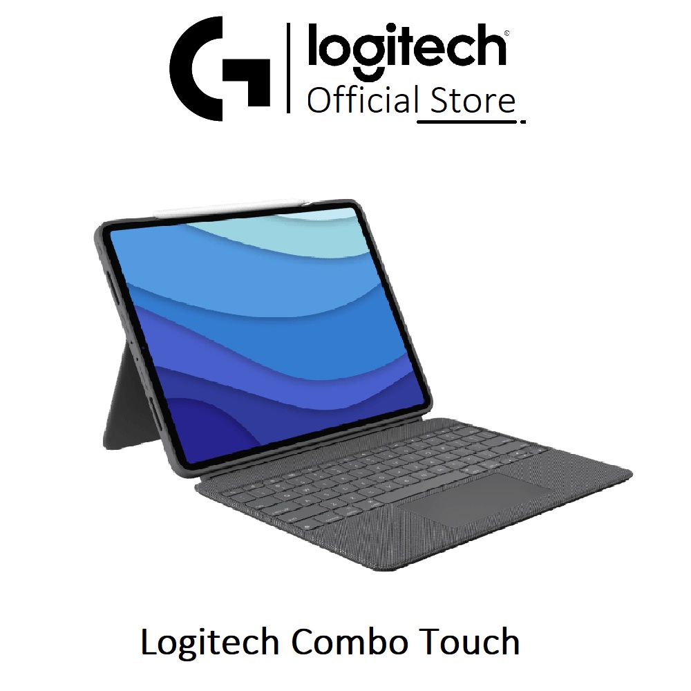 Bao da bàn phím Logitech Combo Touch có Trackpad cho Ipad 12,9 (5th), 11inch (1,2,3th), iPad Air (4th và 5th)