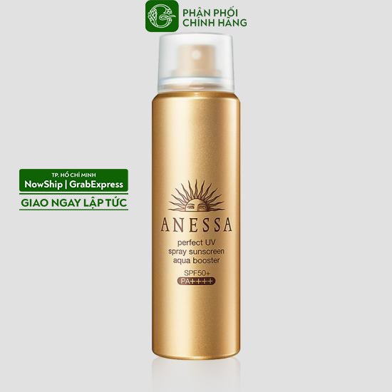 [Giao Ngay Lập Tức] Xịt chống nắng Shiseido Anessa Perfect UV Spray Sunscreen Aqua Booster SPF50+/PA+++ 60gr