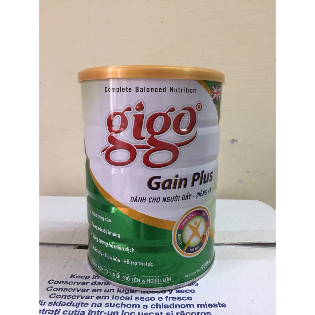 Sữa bột Gigo gain plus hộp 900g