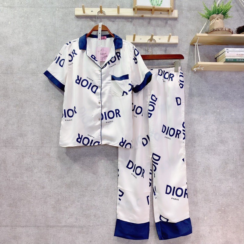 ĐỒ NGỦ PIJAMA- Đồ Mặc Ở Nhà Hoạ Tiết Thương Hiệu Lụa Satin Cao Cấp