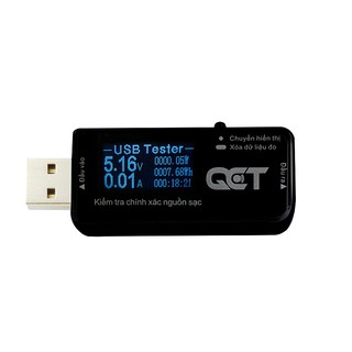 Thiết bị đo dòng điện, điện áp, dung lượng pin, test cáp sạc,củ sạc, pin dự phòng QCT
