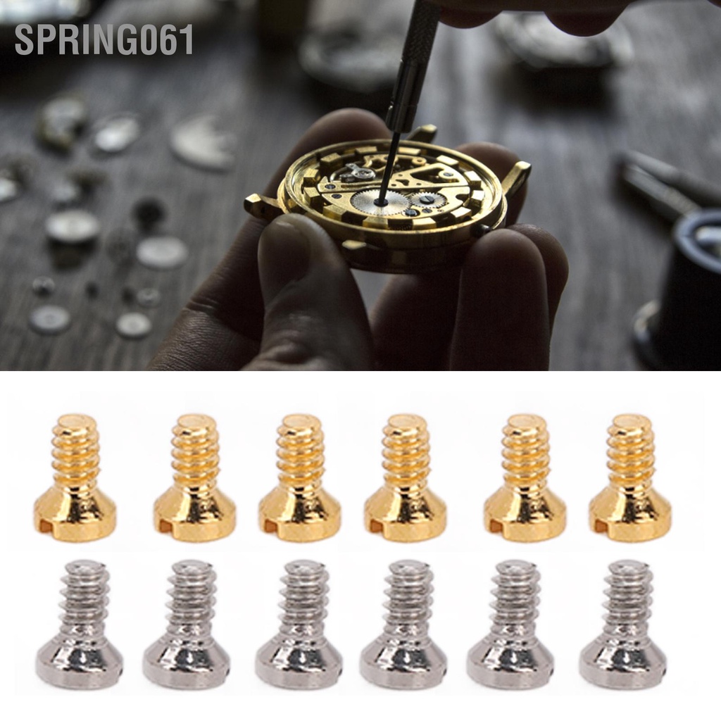 [Hàng Sẵn] Bộ 6 Ốc Vít Thay Thế Cho Mặt Lưng Đồng Hồ Thạch Anh【Spring 061】