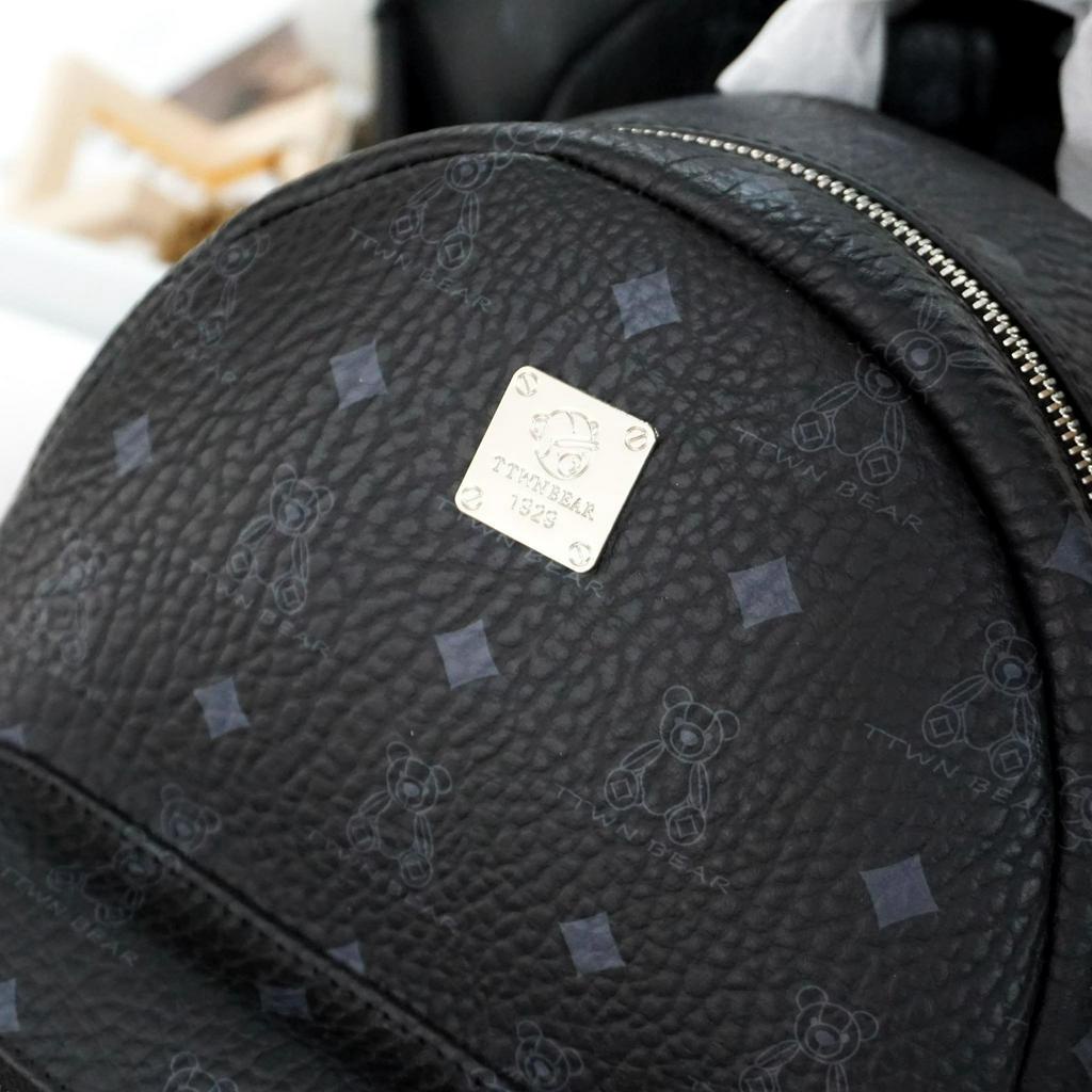 (Auth) Balo TTWN BEAR Monogram Black [TN2903]