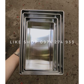 Khuôn nhôm làm bánh chữ nhật đế liền
