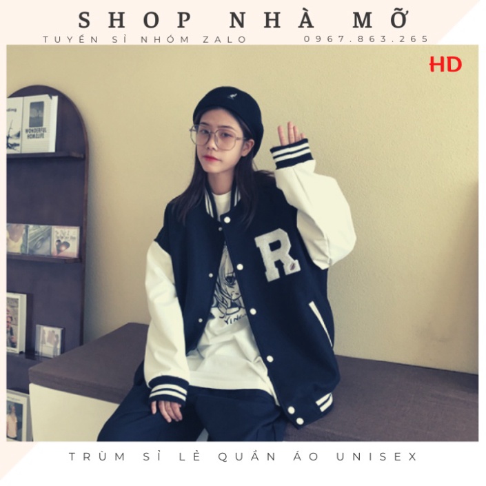 Áo khoác bomber [ R ] nam nữ form rộng Unisex  Chống Nắng Siêu Hot ulzzang Jacket Bomber Guvia