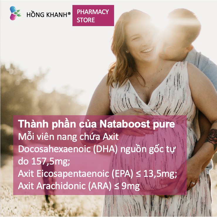 Viên Uống Bổ Sung DHA Cho Phụ Nữ Mang Thai Nataboost Pure