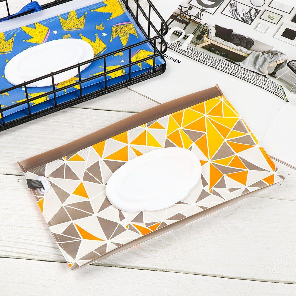 NIUYOU 1 Túi Đựng Khăn Giấy Ướt Nắp Lật Có Dây Rút Dễ Thương Hữu Ích Cho Trẻ Em