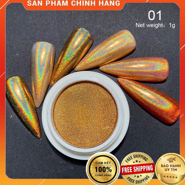 Bột tráng gương trang trí móng, nhũ tráng gương cầu vồng Thiên Di Nail